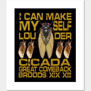 Great Cicada Comeback Tour 2024 Cicada broods XIII and XIX Posters and Art